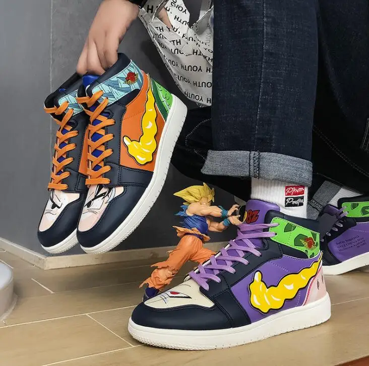 

men shoes Dragon Ball sneakers кѬоссовки Cartoon Anime tenis running shoes zapatillas Harajuku Hip hop platform AAF1